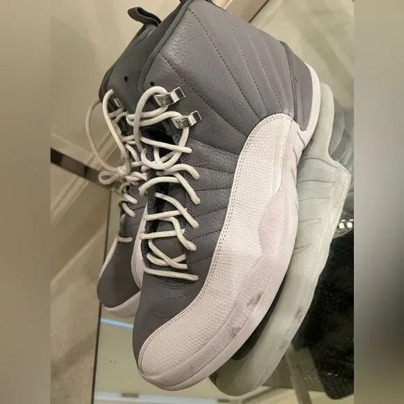 Jordan 12 Stealth 2022 Size 12 Pre-Owned СТ8013-015 Grey White